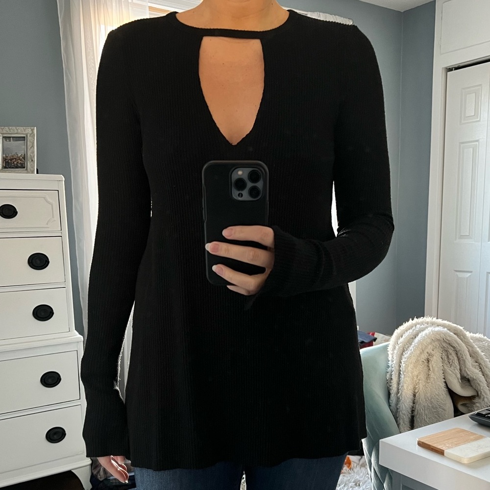 Urban Outfitters//Project Social T black cutout sweater